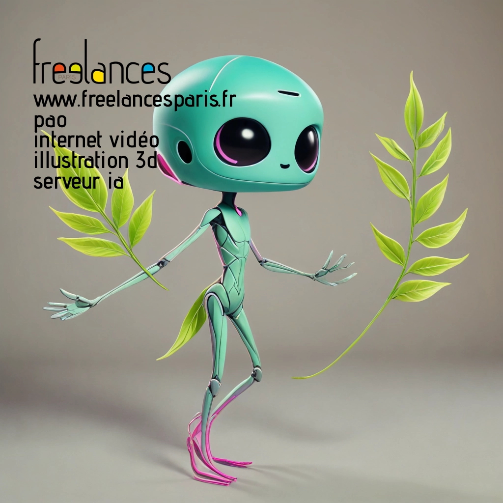 Pao mise en page internet vidéo illustration 3d serveur image IA générative AI freelance paris studio de création magazines C40KBJ00